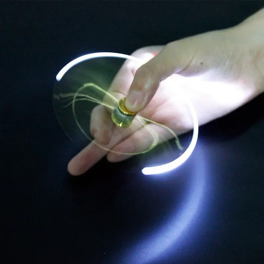 Multifunctional Decompression Finger Rotate Luminous Gyro Pen