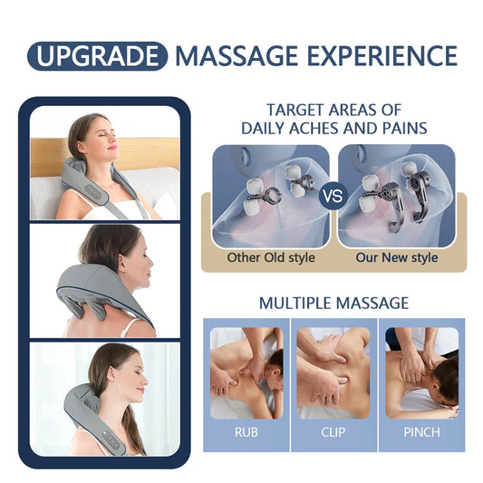 Foreverlily Wireless Neck & Back Massager
